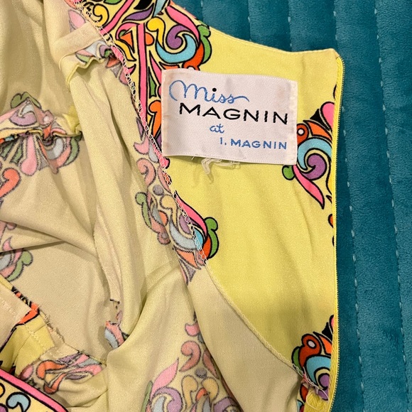 Vintage Yellow Dress by Miss Magnin - Picture 3 of 4